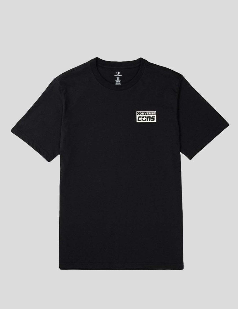 T-shirt CONVERSE coms graphic tee black/white